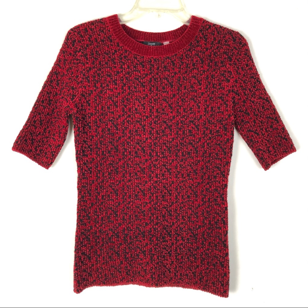 T Tahari short sleeve sweater